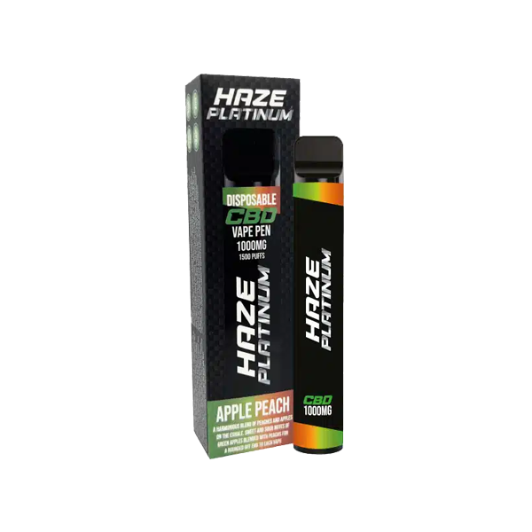 Haze Platinum 1000mg CBD Disposable Vape Device - 1500 Puffs