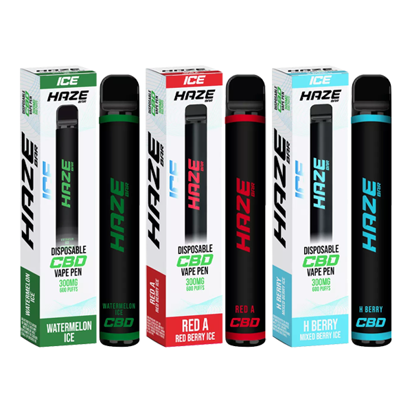 Haze Bar Ice 300mg CBD Vape Dispositif Jetable 600 Puffs