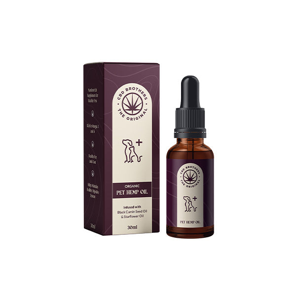 Huile de chanvre biologique pour animaux de compagnie CBD Brothers - 30 ml 