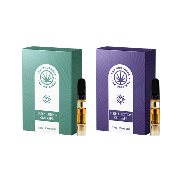 CBD Brothers 250mg Vape Cartridges - 0.5ml - Shop Now At The CBD Hut 