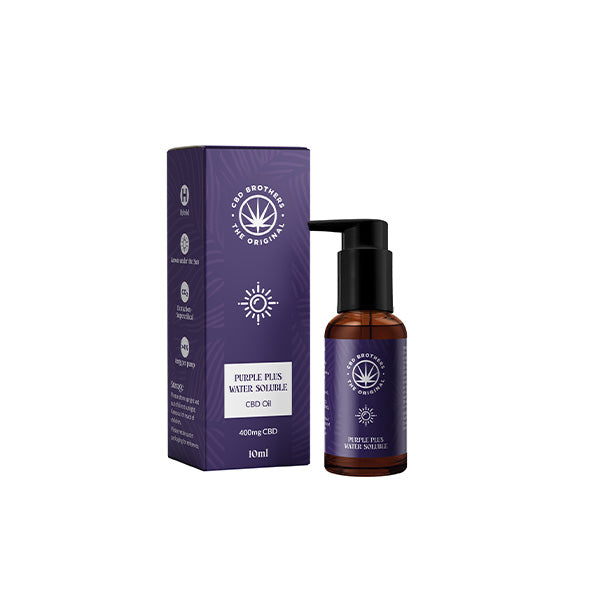 CBD Brothers Purple Plus 400 mg d'huile de CBD soluble dans l'eau - 10 ml