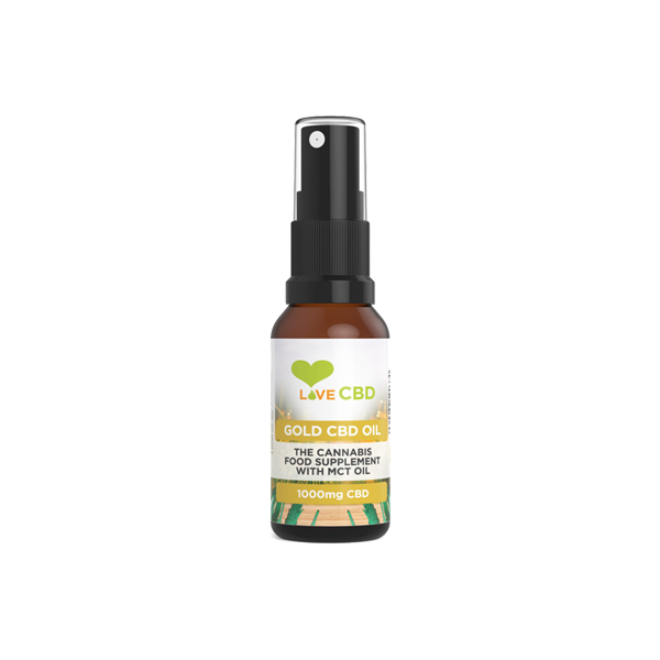 Love CBD Gold 1000mg CBD Oil Spray - 20ml