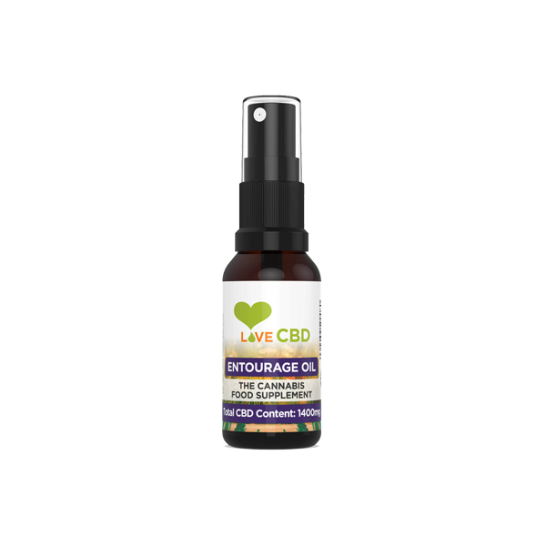 Love CBD 1400 mg Aceite de CBD Entourage en spray - 20 ml