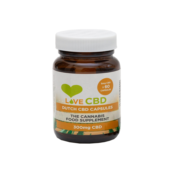 Love CBD 300 mg Capsules de CBD néerlandaises - 60 Caps