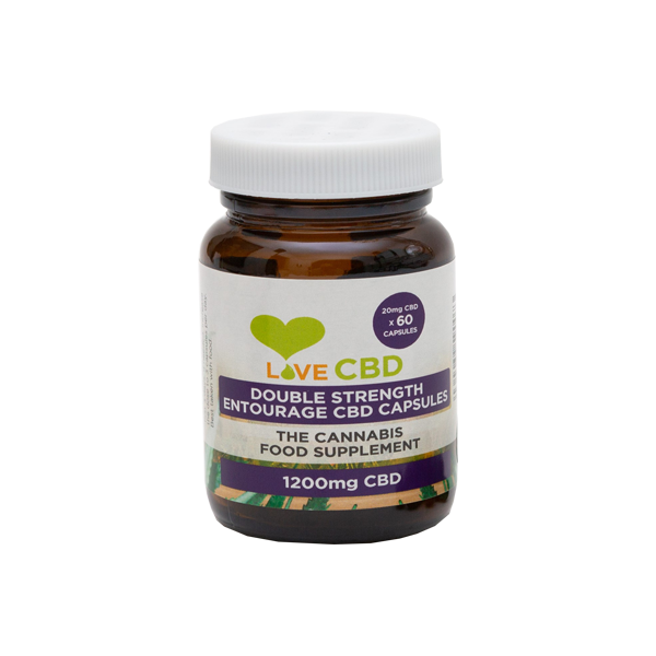 Love CBD Double Strength Entourage 1200mg CBD Capsules - 60 Caps