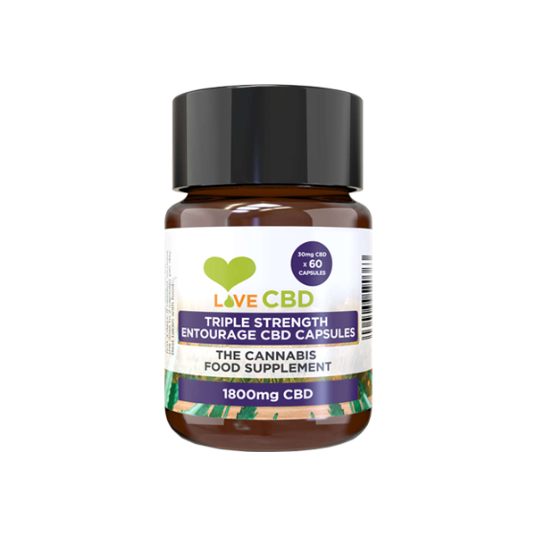 Love CBD Triple Strength Entourage 1800mg CBD Capsules - 60 Caps