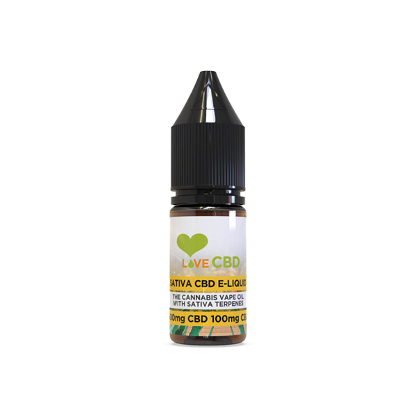 Love CBD 600mg Sativa CBD + CBG E-liquide 10ml (65PG/35VG)