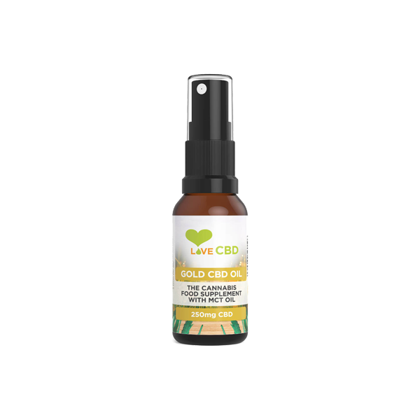 Spray d'huile de CBD Gold Love CBD 250 mg - 20 ml