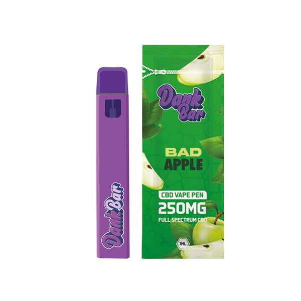 Dank Bar 250 mg Vape de CBD de espectro completo desechable de Purple Dank - 12 sabores