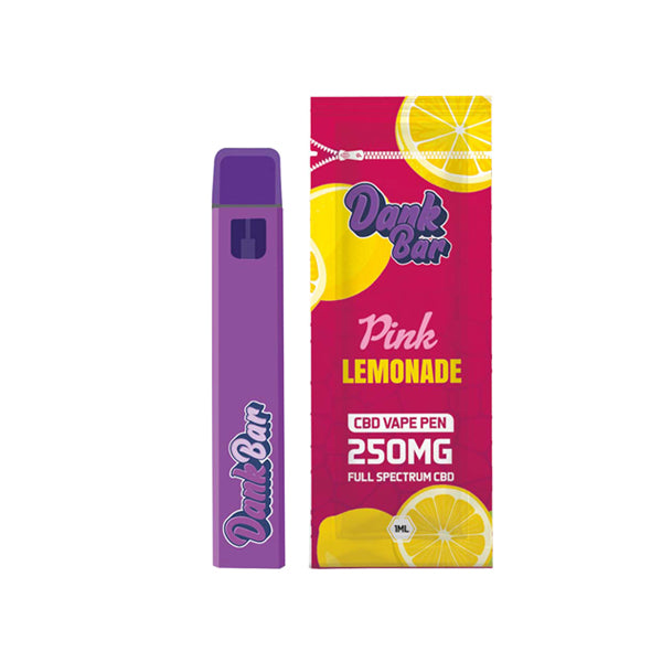 Dank Bar 250 mg CBD Vape à spectre complet jetable par Purple Dank - 12 saveurs