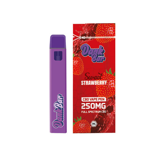 Dank Bar 250 mg Vape de CBD de espectro completo desechable de Purple Dank - 12 sabores