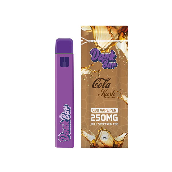 Dank Bar 250 mg CBD Vape à spectre complet jetable par Purple Dank - 12 saveurs