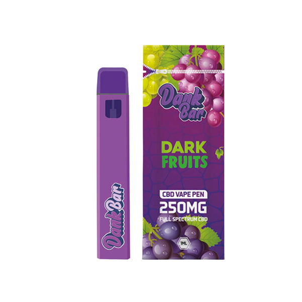 Dank Bar 250 mg Vape de CBD de espectro completo desechable de Purple Dank - 12 sabores