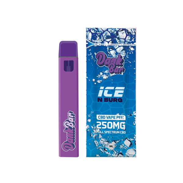 Dank Bar 250 mg CBD Vape à spectre complet jetable par Purple Dank - 12 saveurs