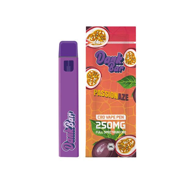 Dank Bar 250 mg CBD Vape à spectre complet jetable par Purple Dank - 12 saveurs