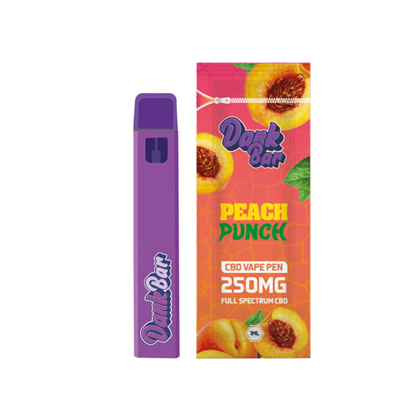 Dank Bar 250 mg CBD Vape à spectre complet jetable par Purple Dank - 12 saveurs