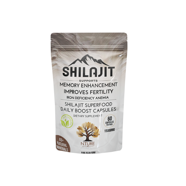 NTURE 15000mg Shilajit Gélules - 60 Caps