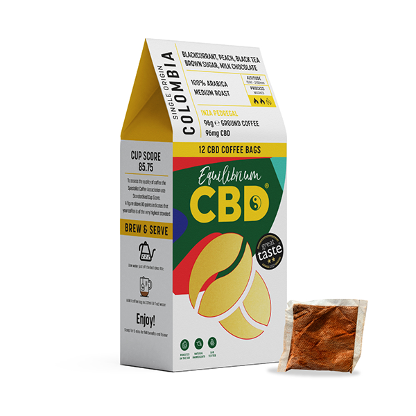 Equilibrium 96mg CBD Coffee - 12 Coffee Bags