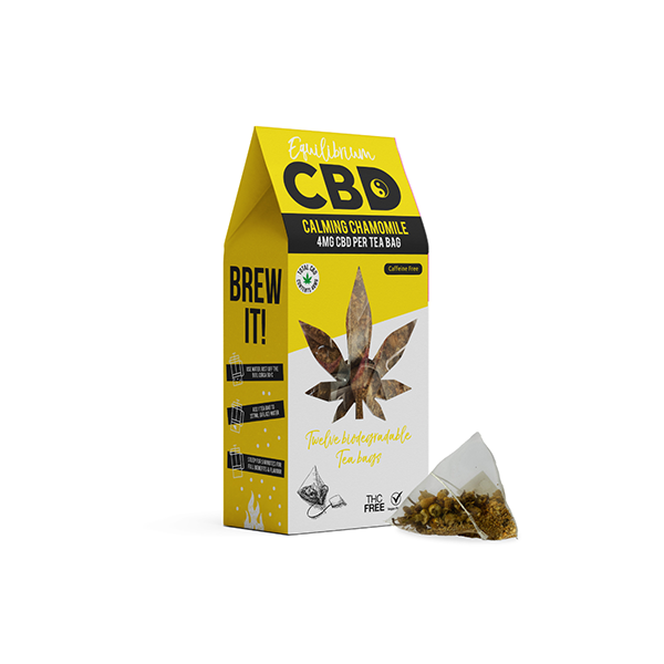 Equilibrium Broad Spectrum CBD 48mg Chamomile Tea Bags - Box of 12