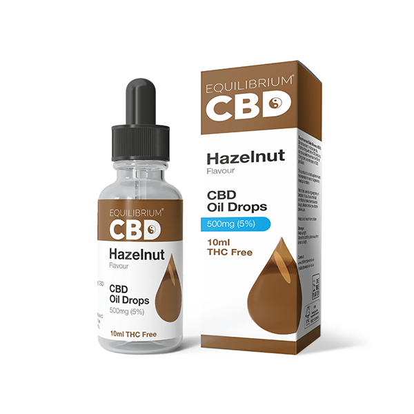 500mg Huile de CBD Equilibrium 10ml - Goût Noisette