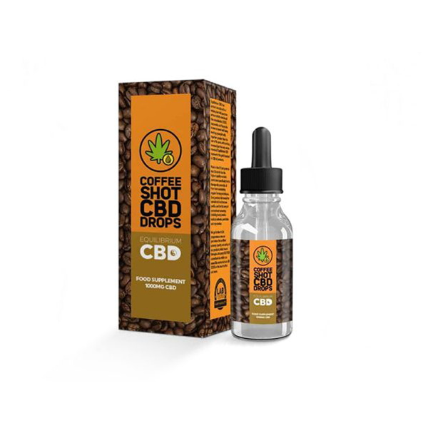 1000 mg d'huile de CBD Equilibrium 10 ml - Gouttes de café