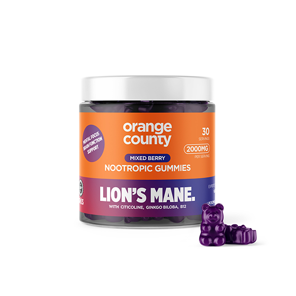 Orange County 2000mg Lion's Mane Mushroom Gummies - 30 Pieces