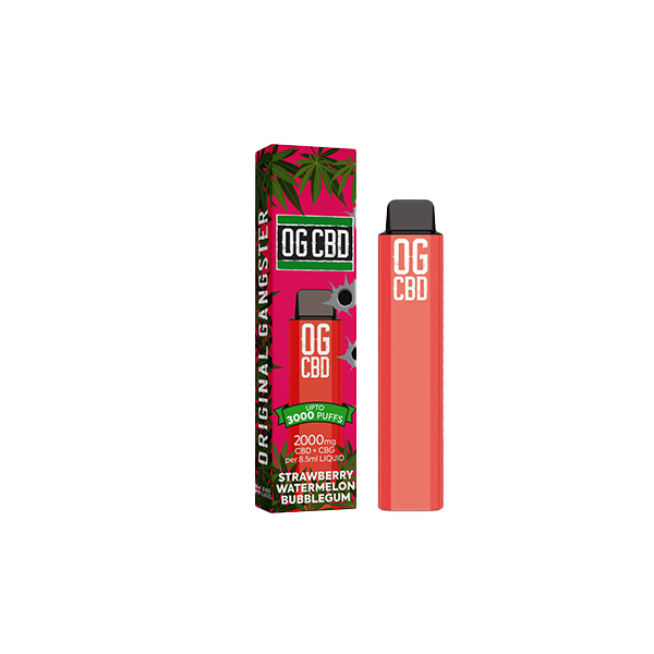 Darwin CBD OG CBD 2000mg Disposable Vape 3000 Puffs - Shop Now At The CBD Hut 