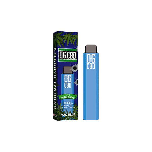 Darwin CBD OG CBD 2000mg Disposable Vape 3000 Puffs - Shop Now At The CBD Hut 