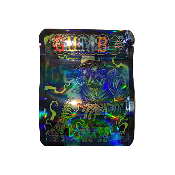 Mylar Gumbo Printed Zip Bag - 3.5g Large - Shop Now At The CBD Hut 