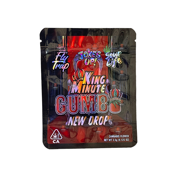 Mylar Gumbo Printed Zip Bag 3.5g Large - Shop Now At The CBD Hut 