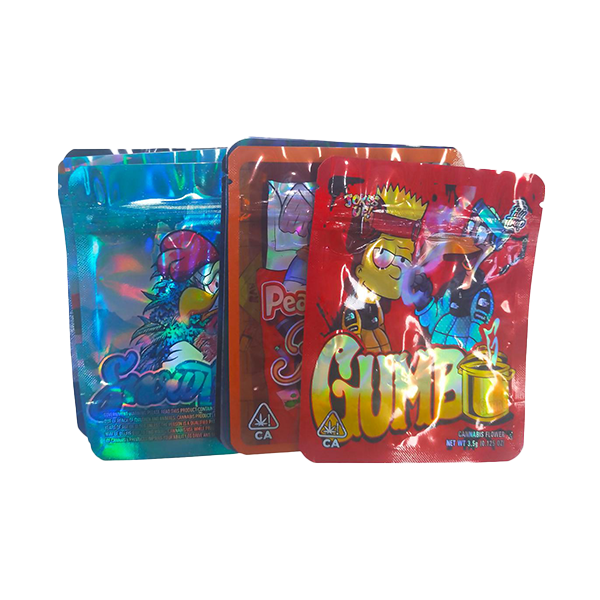 Mylar Gumbo Printed Zip Bag - 3.5g Large - Shop Now At The CBD Hut 