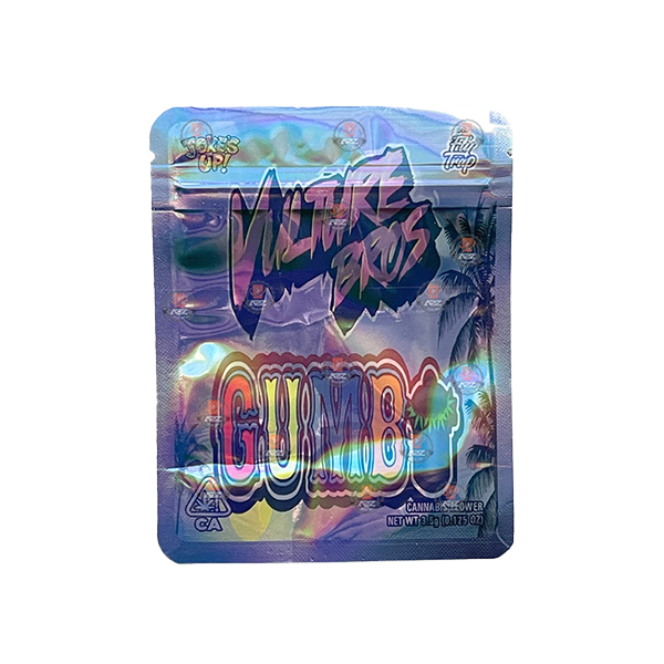 Gumbo Printed Large Mylar Zip Bag - 3.5g