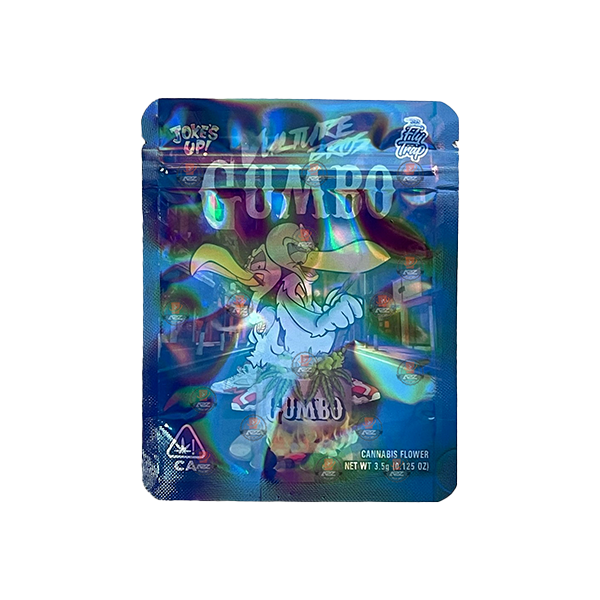 Mylar Gumbo Printed Zip Bag - 3.5g Large - Shop Now At The CBD Hut 