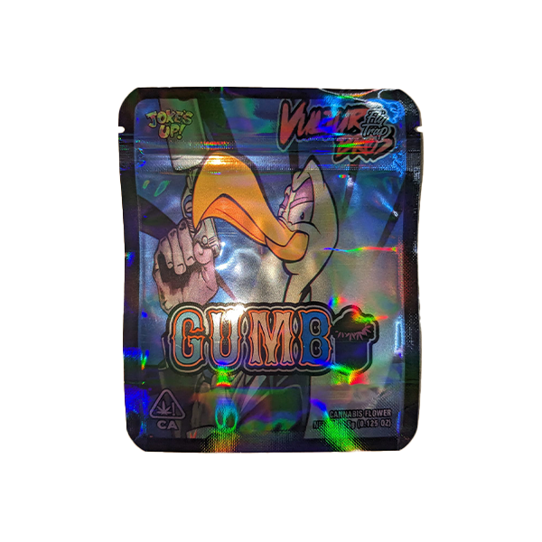 Gumbo Printed Large Mylar Zip Bag - 3.5g