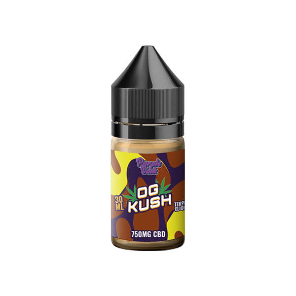 E-liquide CBD à spectre complet 750 mg infusé de terpènes Purple Dank 30 ml (ACHETER-EN 1, OBTENIR 1 GRATUIT)