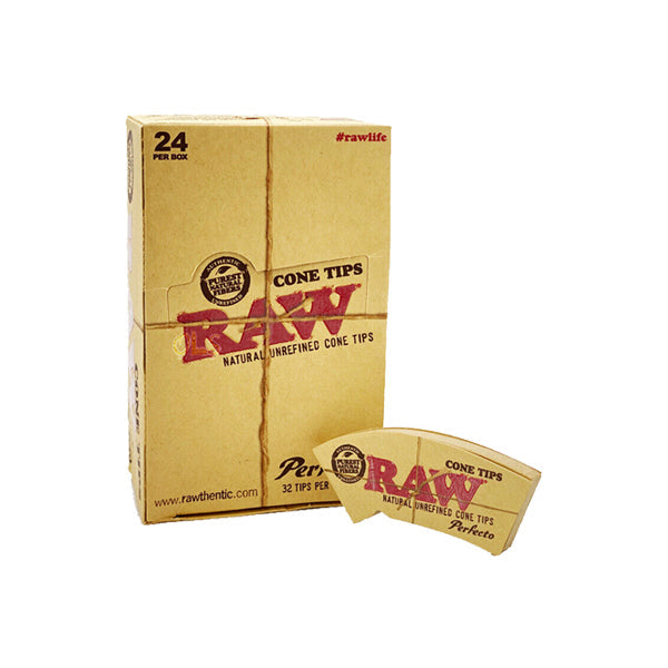 24 Raw Classic Perfecto Cone Tips - 24 Packs