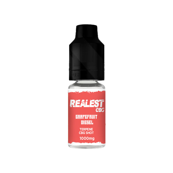 Realest CBD 1000 mg CBG Booster Shot infusé de terpènes 10 ml (ACHETER-EN 1, OBTENIR 1 GRATUIT)