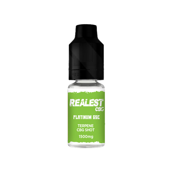 Realest CBD 1500 mg CBG Booster Shot infusé de terpènes 10 ml (ACHETER-EN 1, OBTENIR 1 GRATUIT)