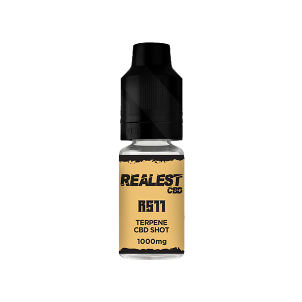 Realest CBD 1000 mg Booster Shot de CBD infusé de terpènes 10 ml (ACHETER-EN 1, OBTENIR 1 GRATUIT)