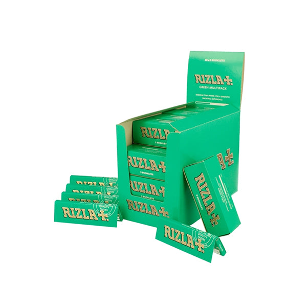 Paquete múltiple de 100 papeles de liar Rizla regulares, color verde