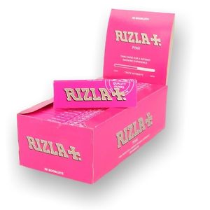 50 papeles de liar Rizla regulares de color rosa