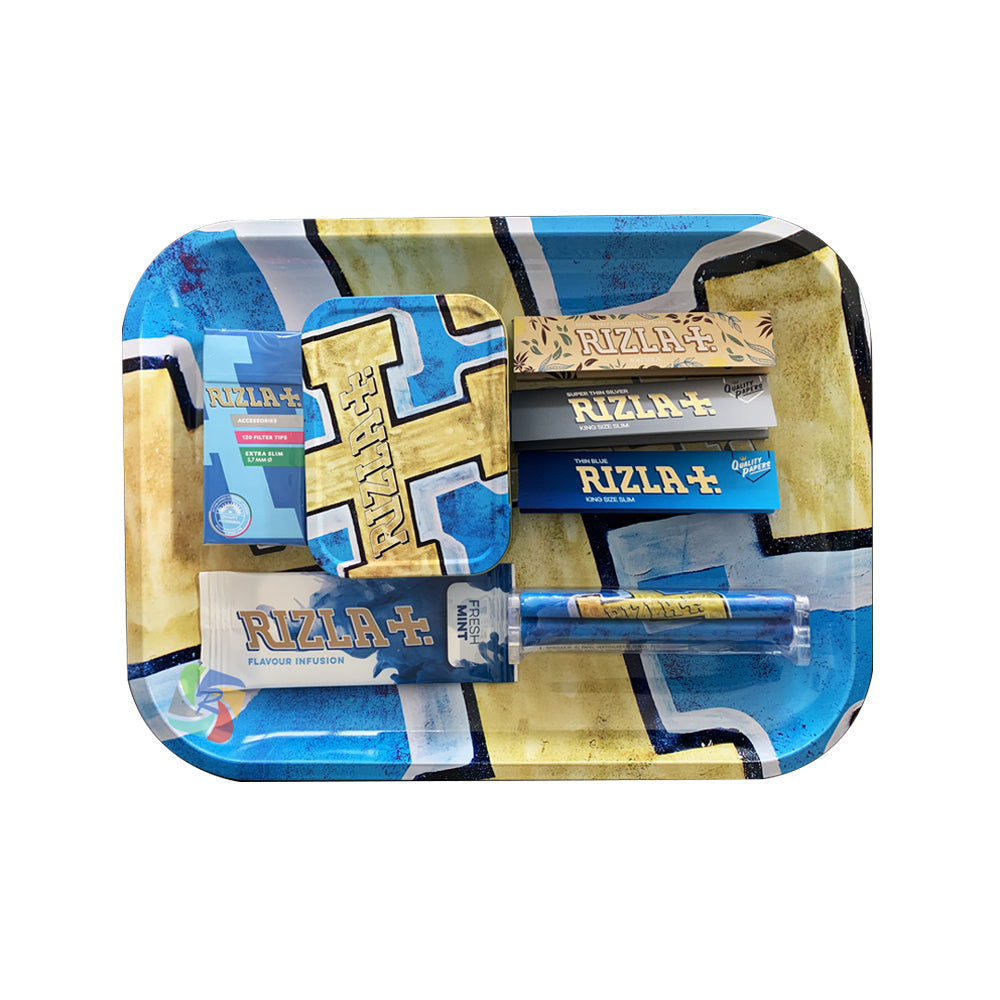 Rizla Medium Metal Rolling Tray Gift Set