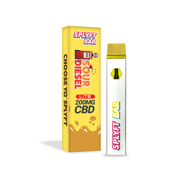 SPLYFT BAR LITE Vape desechable de CBD de espectro completo de 200 mg - 12 sabores