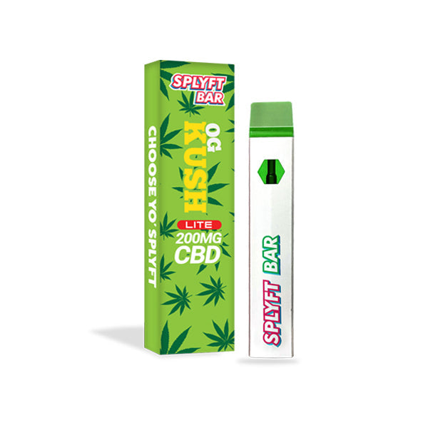 SPLYFT BAR LITE Vape desechable de CBD de espectro completo de 200 mg - 12 sabores