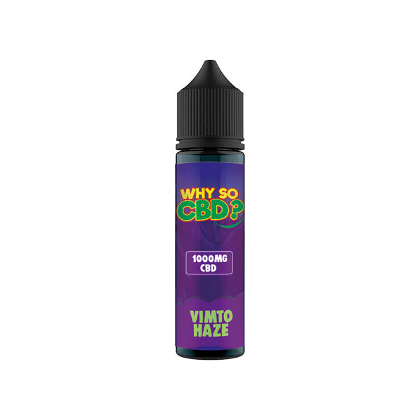 Why So CBD? 1000mg Full Spectrum CBD E-liquid - 60ml - Shop Now At The CBD Hut 