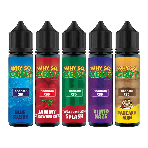 Why So CBD? 1000mg Full Spectrum CBD E-liquid - 60ml - Shop Now At The CBD Hut 