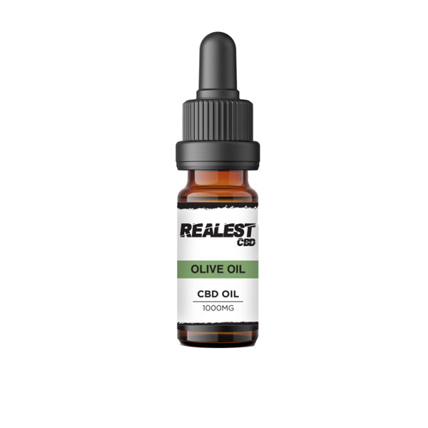 Realest CBD 1000 mg CBD à large spectre 10 ml d'huile d'olive (ACHETER-EN 1, OBTENIR 1 GRATUIT)