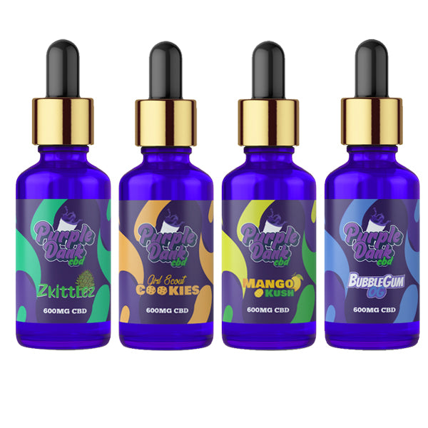 Purple Dank CBD 600 mg Huile de CBD aromatisée à spectre complet 30 ml (ACHETER-EN 1, OBTENIR 1 GRATUITE)