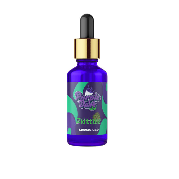 Purple Dank CBD 1200 mg Huile de CBD aromatisée à spectre complet 30 ml (ACHETER-EN 1, OBTENIR 1 GRATUITE)