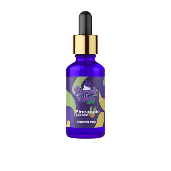 Purple Dank CBD 1200 mg Huile de CBD aromatisée à spectre complet 30 ml (ACHETER-EN 1, OBTENIR 1 GRATUITE)